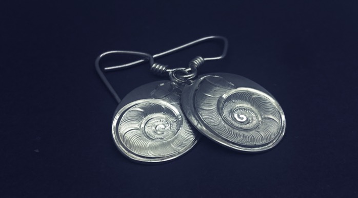 Earrings - Salish Moonsnail Shell